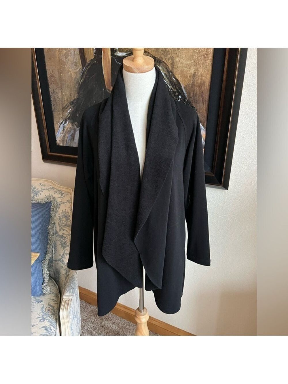 NWOT Drew Waterfall Black Cardigan Size S